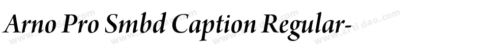 Arno Pro Smbd Caption Regular字体转换